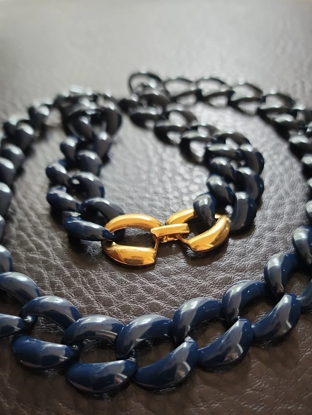 VTG Napier Blue Enamel Necklace